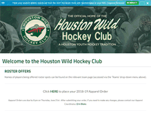Tablet Screenshot of houstonwildhockey.com